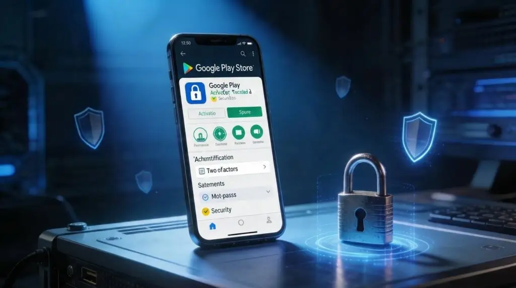 sécuriser compte Google Play Store